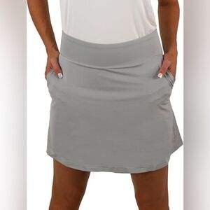 Ascend Women’s Khaki Tan Athletic Nylon Activewear Skort